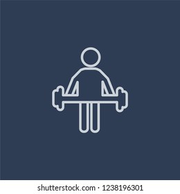 Vascular workout icon. Trendy flat vector line Vascular workout icon on dark blue background from sauna collection. 