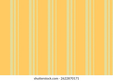 Vasculine textile vertical lines, vibrant pattern texture seamless. Dnvitation background fabric stripe vector in amber and light colors palette.