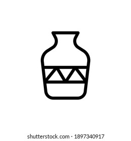 vase art vector line icon