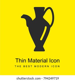 Vase bright yellow material minimal icon or logo design