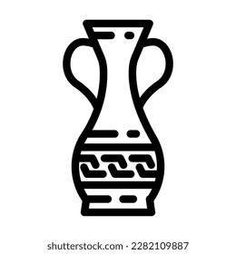 vase ceramic bedroom interior line icon vector. vase ceramic bedroom interior sign. isolated contour symbol black illustration