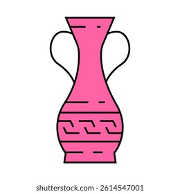 vase ceramic bedroom interior line icon vector. vase ceramic bedroom interior sign. isolated symbol illustration