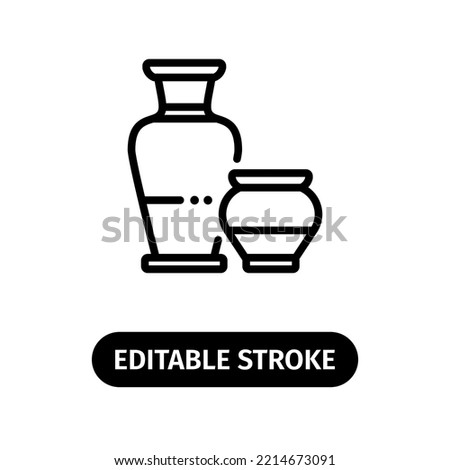 vase ceramic icon editable stroke