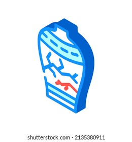 vase chinese isometric icon vector. vase chinese sign. isolated symbol illustration
