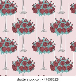 Vase classic floral pattern
