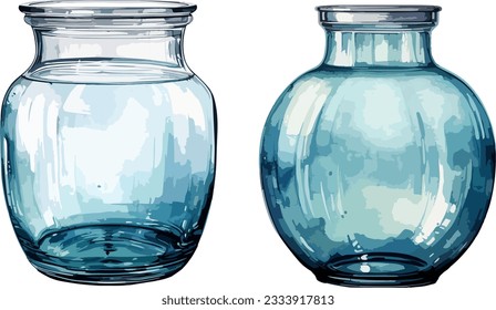 Vase clipart, isolated vector illustration.