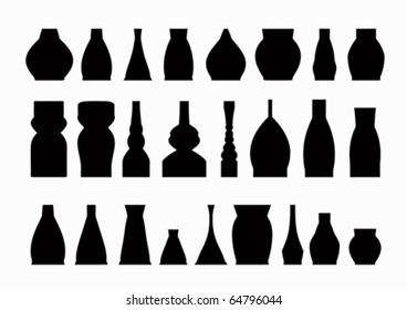 vase collection  - vector