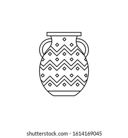 Vase color icon. Simple thin line, outline vector of boho icons for ui and ux, website or mobile application