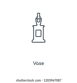 Vase concept line icon. Linear Vase concept outline symbol design. This simple element illustration can be used for web and mobile UI/UX.