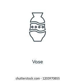 Vase concept line icon. Linear Vase concept outline symbol design. This simple element illustration can be used for web and mobile UI/UX.