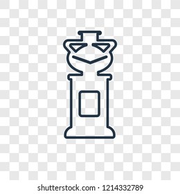 Vase concept vector linear icon isolated on transparent background, Vase concept transparency concept in outline style