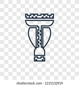 Vase concept vector linear icon isolated on transparent background, Vase concept transparency concept in outline style