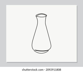 vase continuous one line illustration