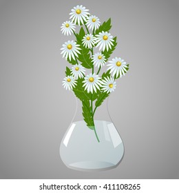 Vase with daisies