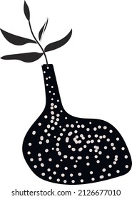 Vase in a decorative manner with a branch