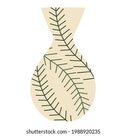 Vase. Design elements for pattern, art workshop, logo or icon. Single object. 