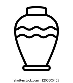 A vase with design showing italian pottery 
