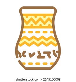 vase egypt color icon vector. vase egypt sign. isolated symbol illustration