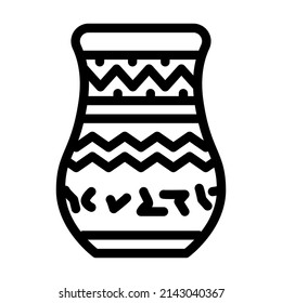 vase egypt line icon vector. vase egypt sign. isolated contour symbol black illustration