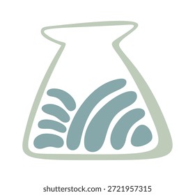Elemento boho de água cheio de vaso