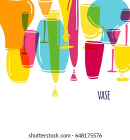 Vase flat design.