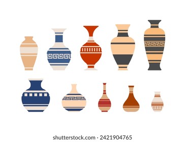 Vase flat design isolated on white background