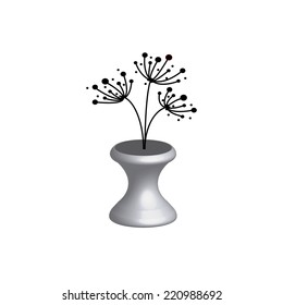 vase and flower