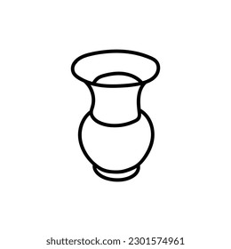 Vase Flower Glass Line Creative Logo