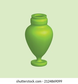 Vase flower green design vector