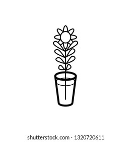 Vase and flower icon