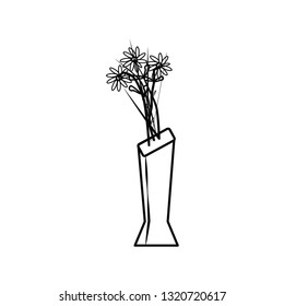 Vase and flower icon