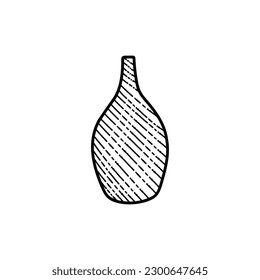 Vase Flower Line Art Creative Logo