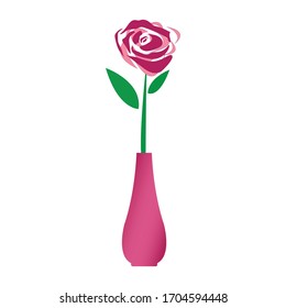 Vase des Blumenlogos vektor-Vorlage