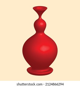 Vase of flower red design vector
