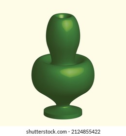 vase flower unique old green vector