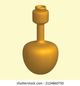 vase flower unique orange vector