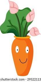 un jarrón de flores