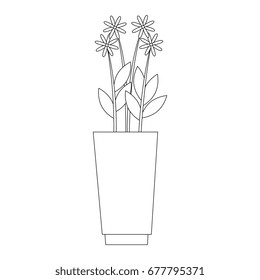 vase with flowers icon