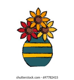 vase with flowers icon