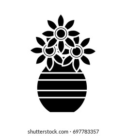 vase with flowers icon