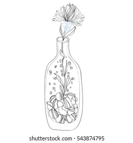 vase with flowers vector EPS 10