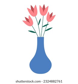 Vase of flowers. vector illustration