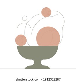 Vase with flowers. Vector illustration design. Use in web projects and applications.