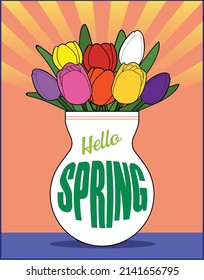 A vase full of colorful flowers