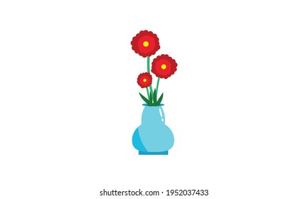 A vase full of flowers that adorns the room.