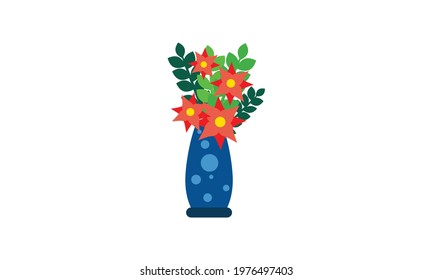 A vase full of flowers that adorns the room.