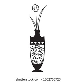 vase graphic design vector illustration, icon, art tattoo sketch, retro logo, hand draw, use in print