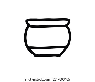 vase hand drawn icon , designed for web and app