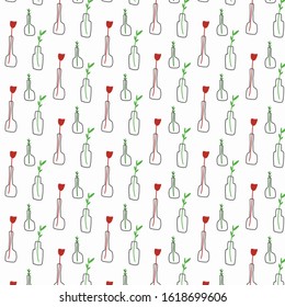 vase hand drawn pattern background 