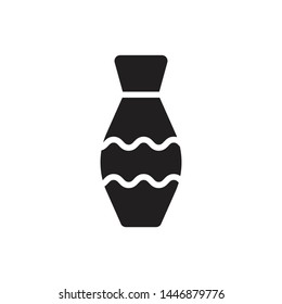 Vase icon black isolated vector illustration